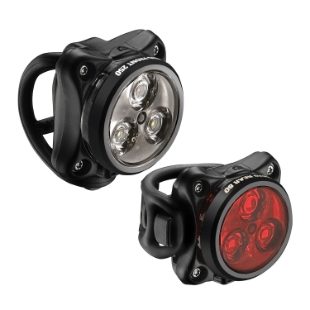 Lezyne Zecto Drive LED bike lights set - USB rechargeable front and rear bike lights