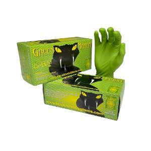 Black Mamba - Green Mamba Biodegradable Gloves Medium x 100