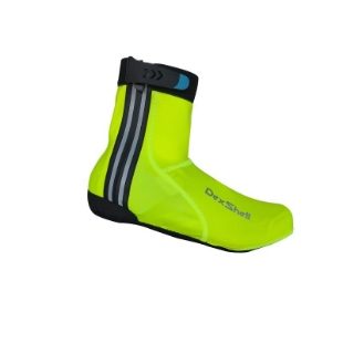 DexShell Hi Vis Yellow Lightweight Cycling Overshoes - High visibility