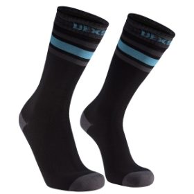 DexShell Ultra Dri Sports Waterproof Cycling Socks - Quick Moisture Wicking - Aqua Blue stripe